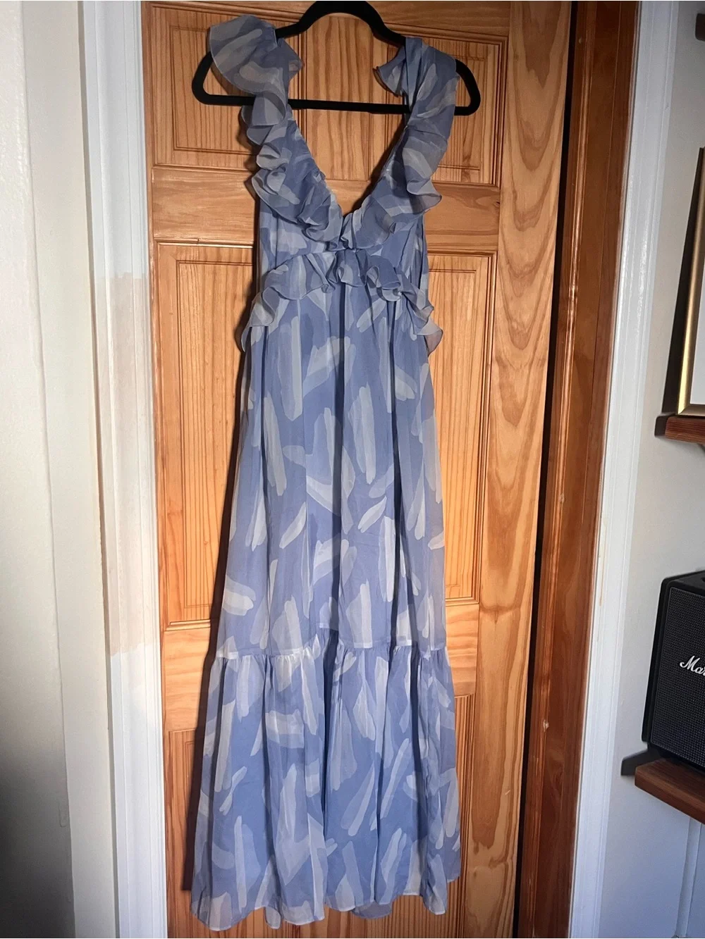 Abercrombie & Fitch Drama Ruffle Maxi Dress, Size S